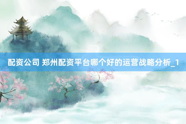 配资公司 郑州配资平台哪个好的运营战略分析_1