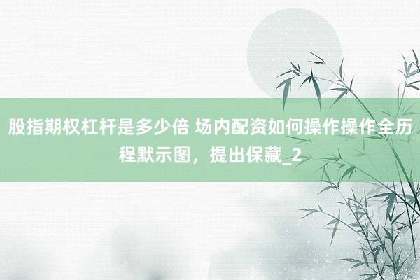 股指期权杠杆是多少倍 场内配资如何操作操作全历程默示图，提出保藏_2