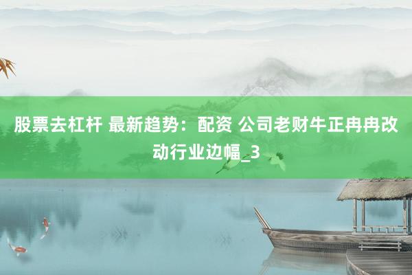 股票去杠杆 最新趋势：配资 公司老财牛正冉冉改动行业边幅_3